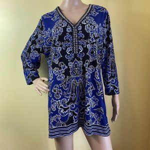 Women’s Tunic Top w/Embellished Neckline – Size XL